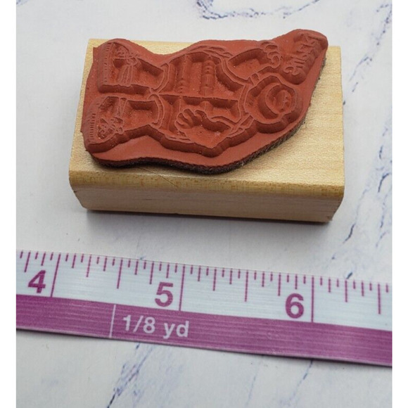 Super Turtle Eureka Stamp Small Wood Mounted Rubber Stamp - Picture 8 of 8